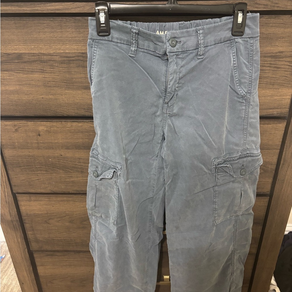women’s Blue Gray Cargo Pants